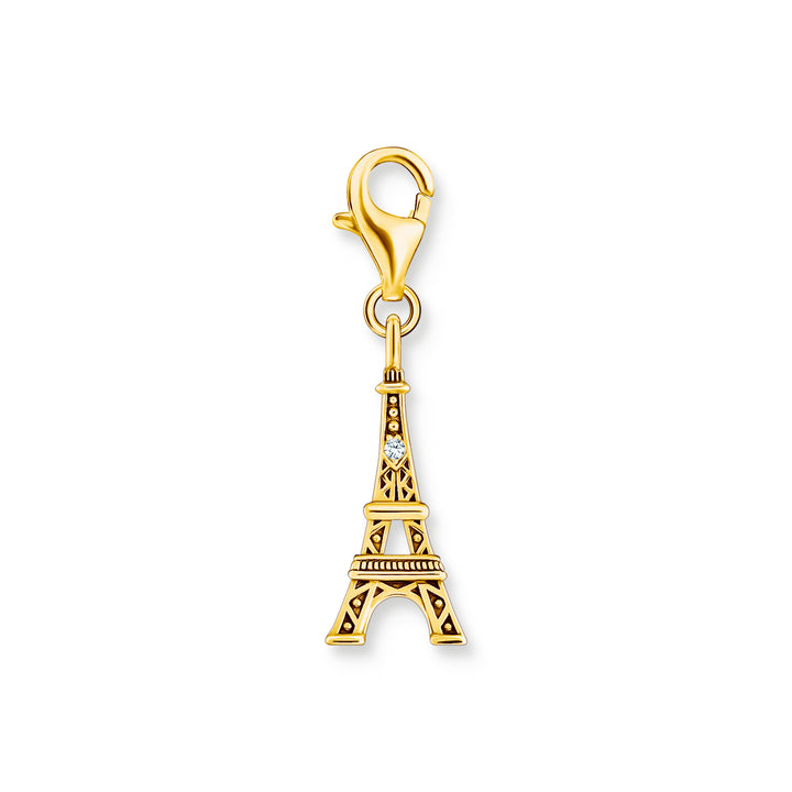 Thomas Sabo Gold Eiffel Tower and White Zirconia Charm