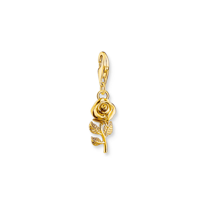 Thomas Sabo Gold Rose Enamel Charm