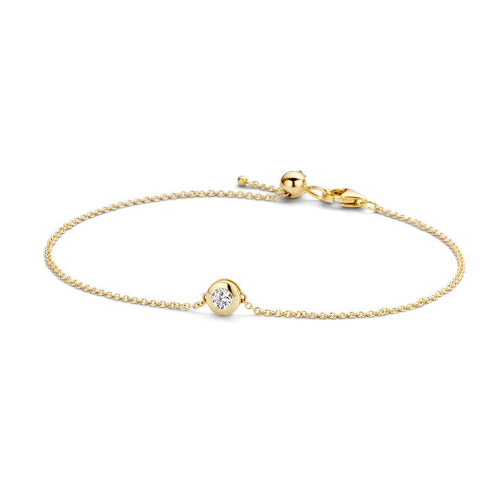 Blush 14ct Solid Gold Zirconia Bracelet