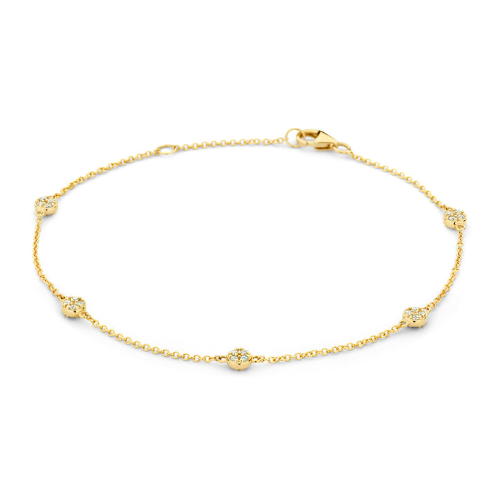 Blush 14ct Solid Gold Zirconia Bracelet