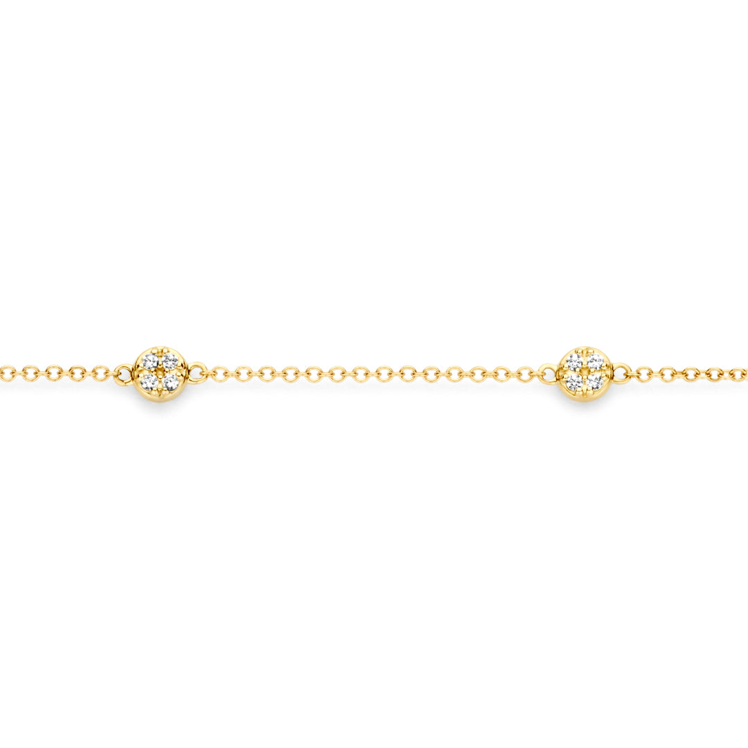 Blush 14ct Solid Gold Zirconia Bracelet