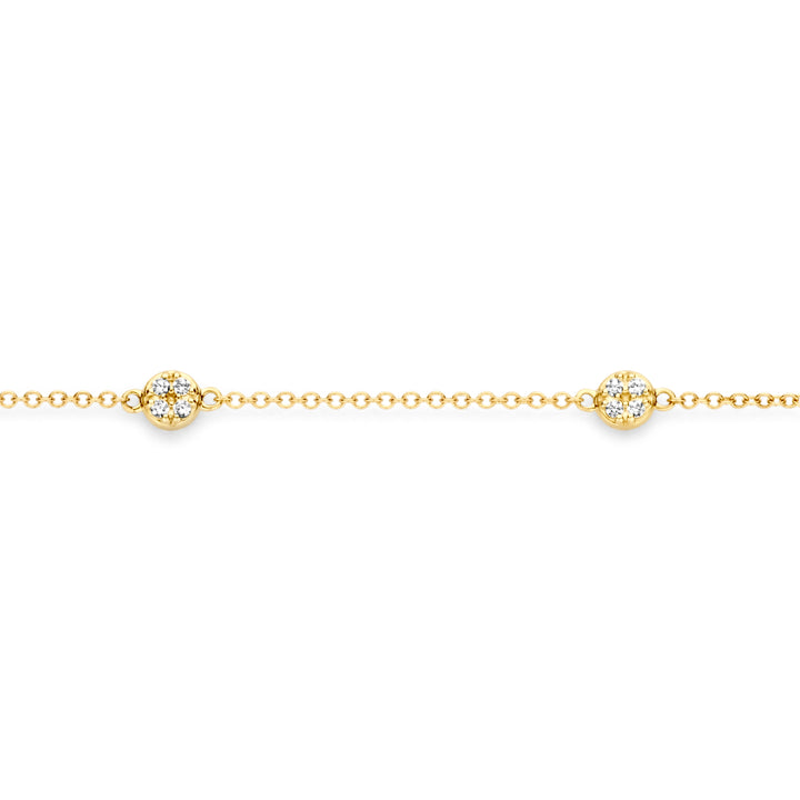 Blush 14ct Solid Gold Zirconia Bracelet