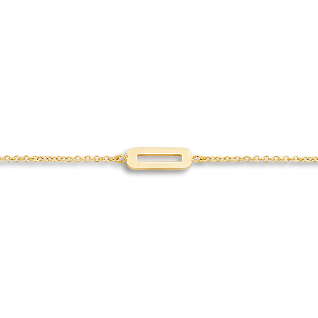 Blush 14ct Solid Gold Long Link Bracelet