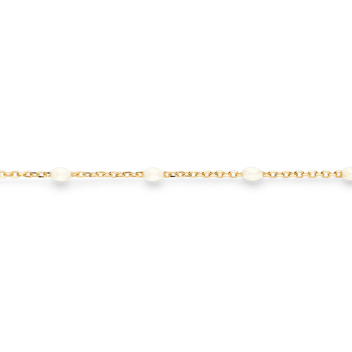 Blush 14ct Solid Gold Milk Resin Bracelet