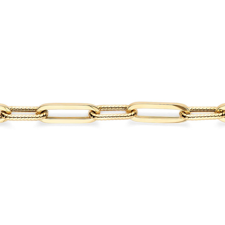 Blush 14ct Solid Gold Detailed Link Bracelet