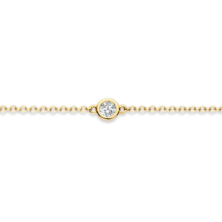 Blush 14ct Solid Gold Shimmering Zirconia Bracelet