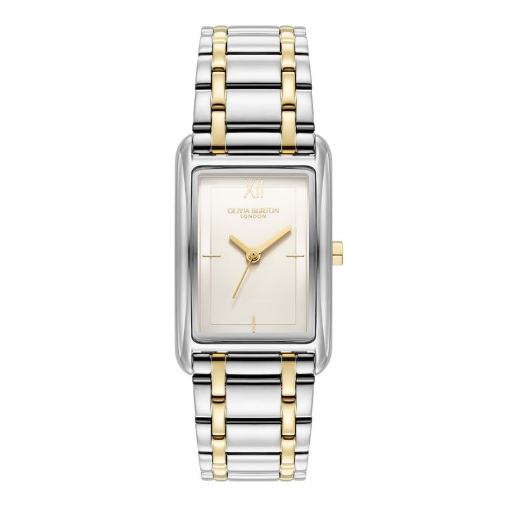 Olivia Burton Silver & Gold Grove White Dial Watch