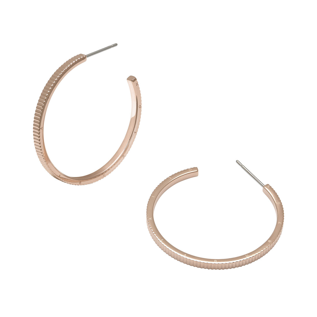 Olivia Burton Rose Gold Classic Linear Hoop Earring