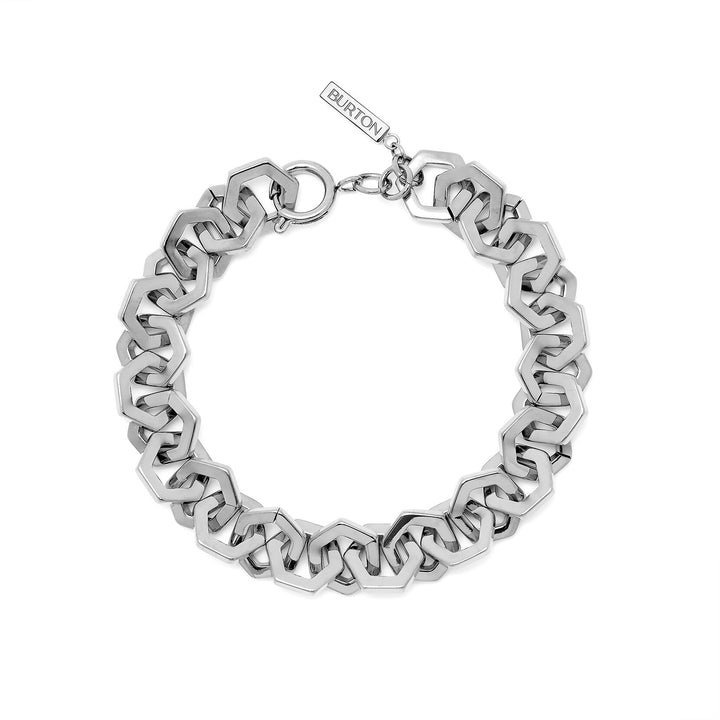 Olivia Burton Silver Signature Honeycomb Link Bracelet