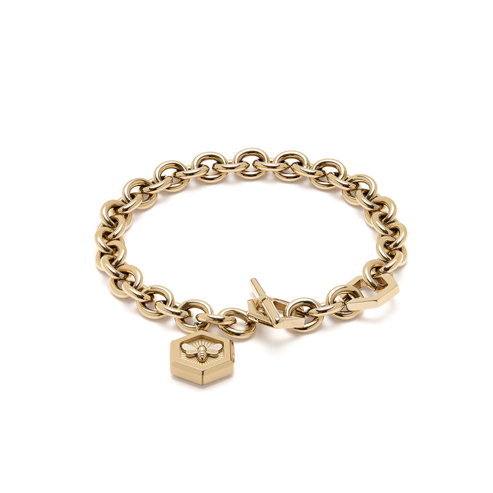 Olivia Burton Gold Minima Bee Toggle Bracelet