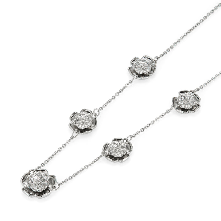 Olivia Burton Silver Tudor Rose Flower Necklace