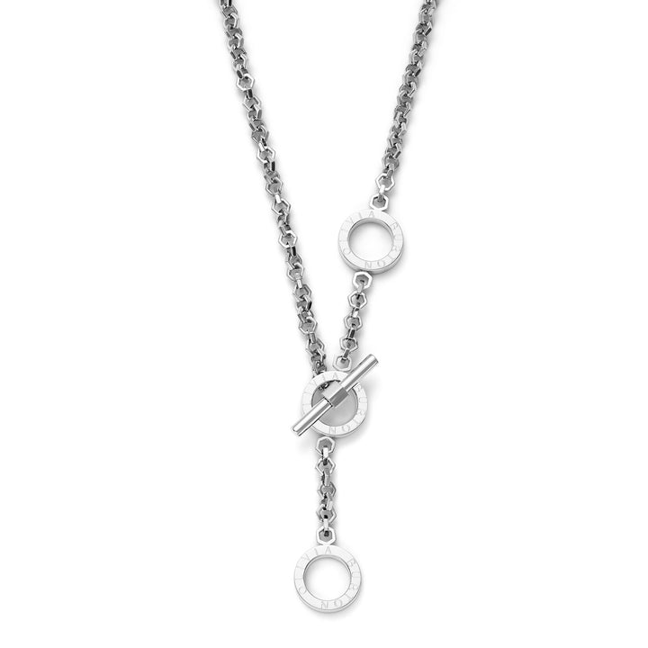 Olivia Burton Silver Honeycomb Toggle Necklace