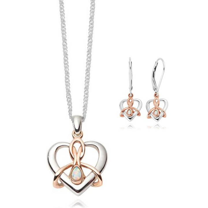 Clogau Dwynwen Open Necklace & Drop Earrings Set