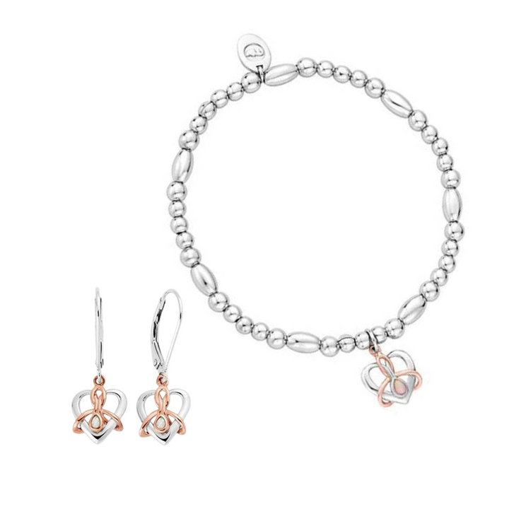 Clogau Dwynwen Affinity Bracelet and Drop Earrings Set