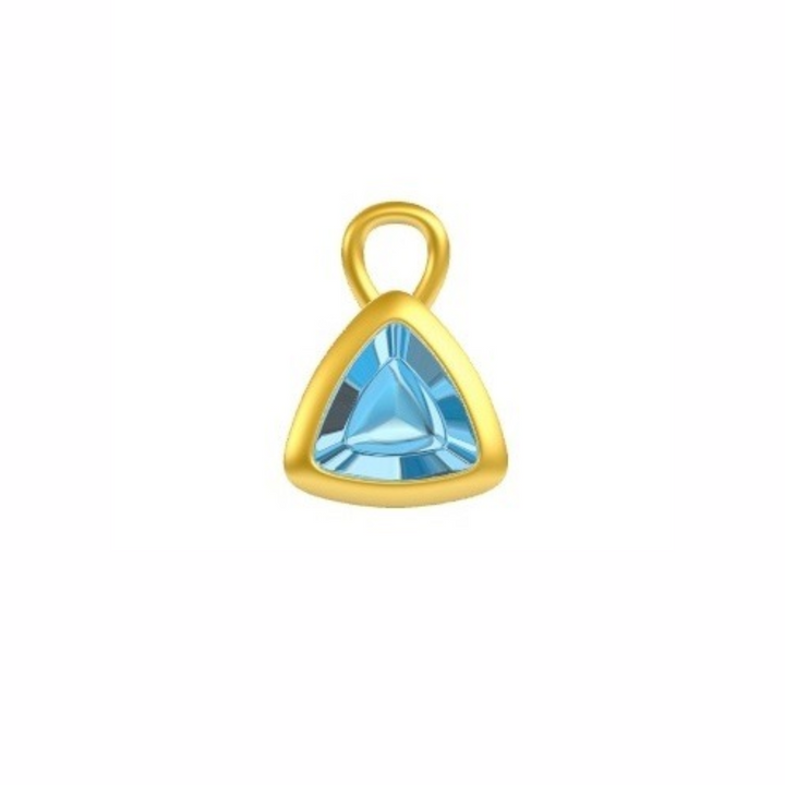 Mococo Personalised Gold Birthstone Charm