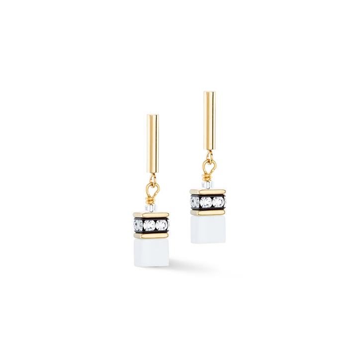 Coeur De Lion Gold GeoCube Iconic Layer Earrings