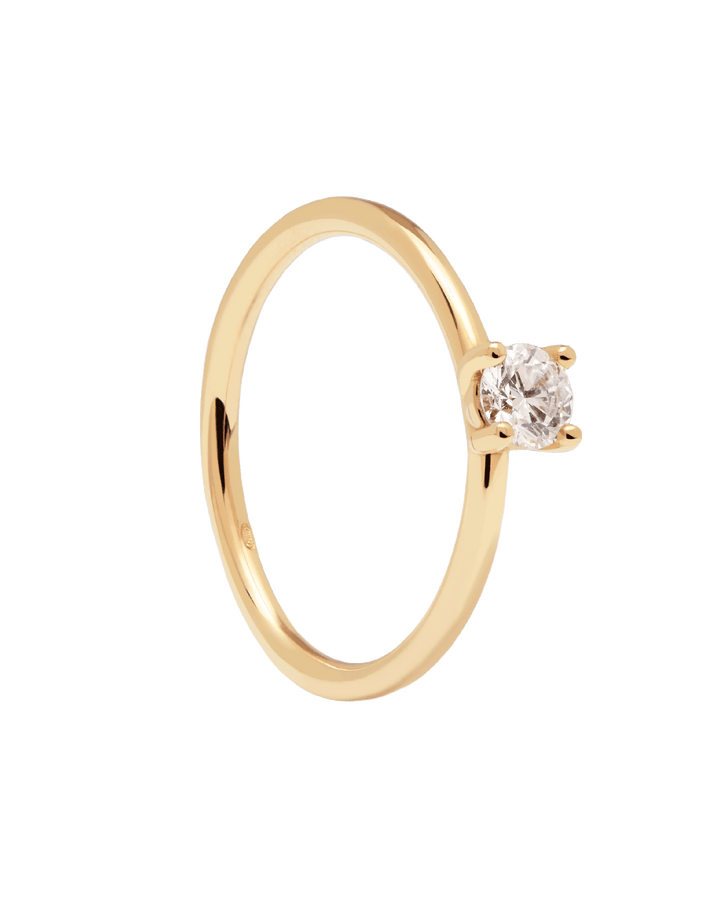 PDPAOLA 18ct Solid Gold Diamond Solitare Ring