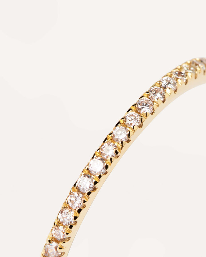 PDPAOLA 18ct Solid Gold Diamond Eternity Ring