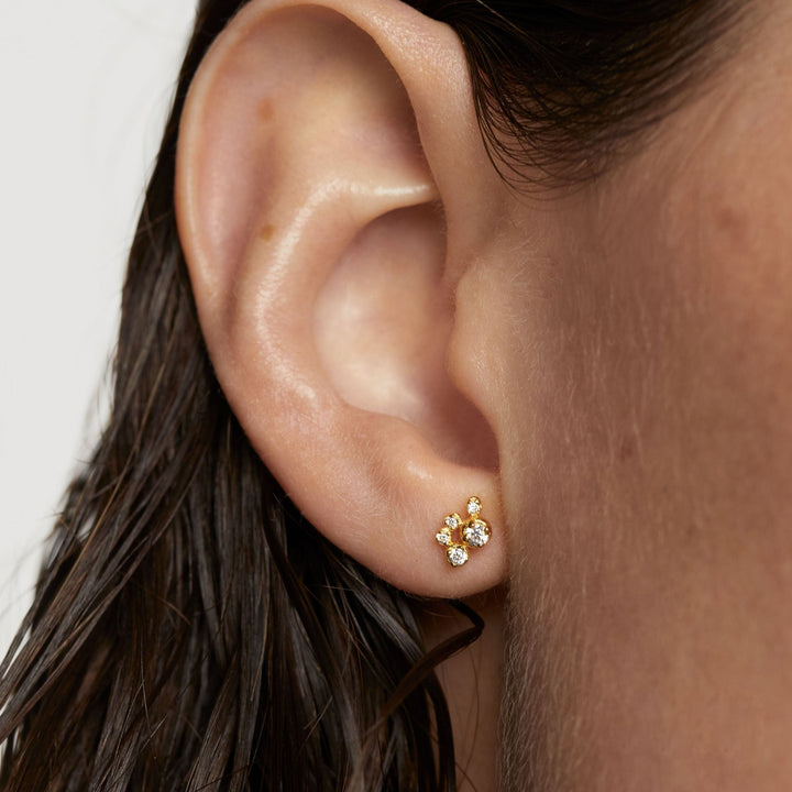 PDPAOLA Gold Bubble Single Stud Earring