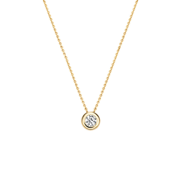 Blush 14ct Solid Gold Brilliant Cut Zirconia Necklace