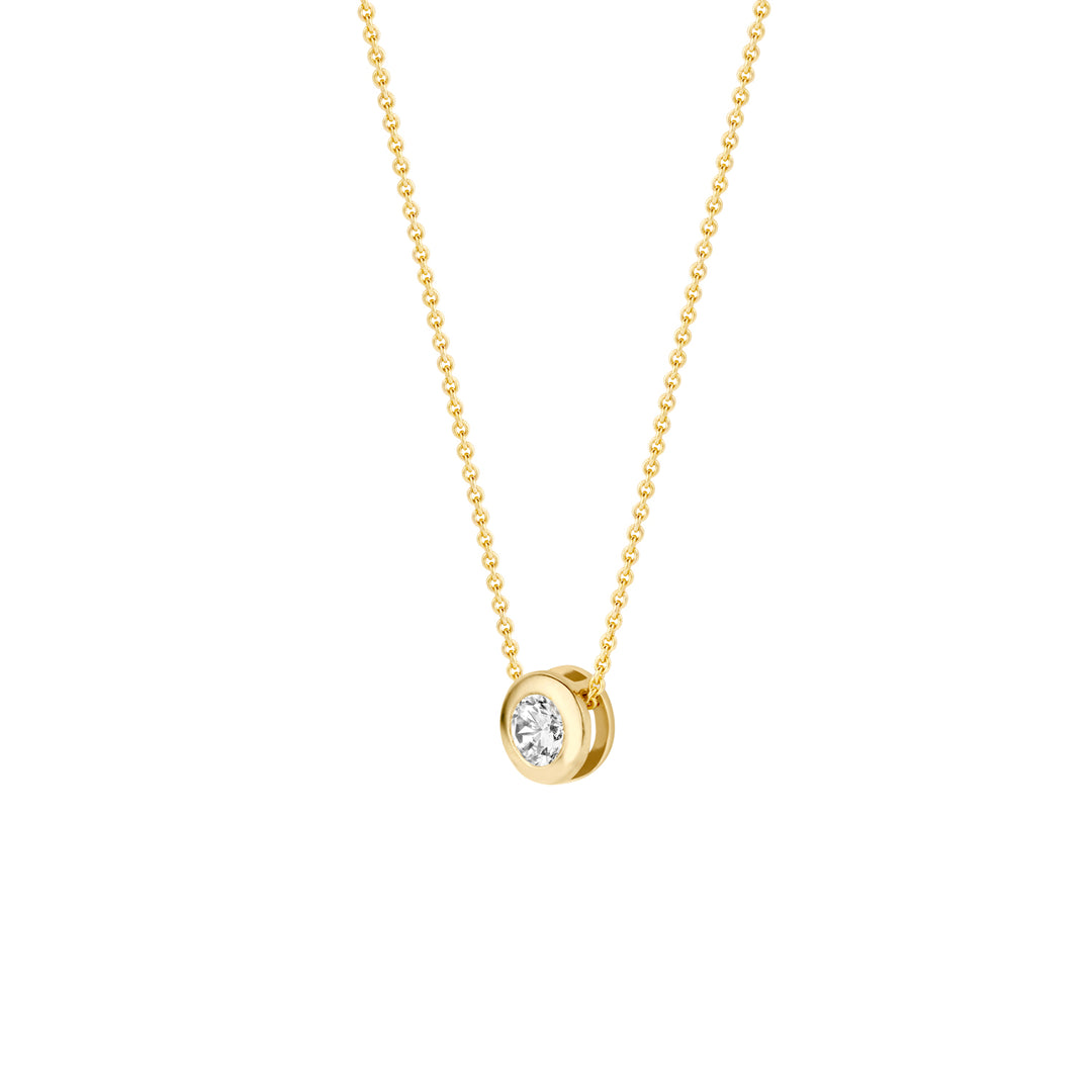 Blush 14ct Solid Gold Brilliant Cut Zirconia Necklace