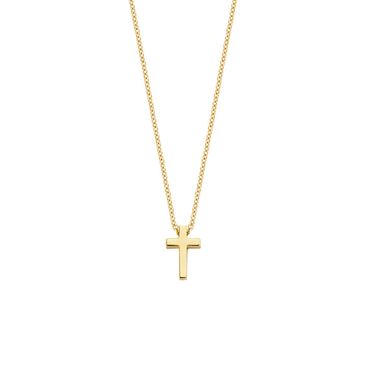 Blush 14ct Solid Gold Cross Pendant Necklace