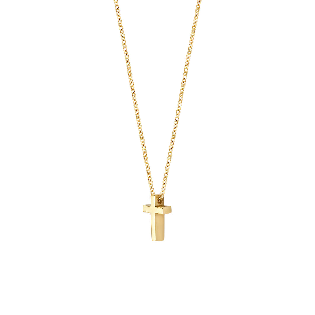 Blush 14ct Solid Gold Cross Pendant Necklace