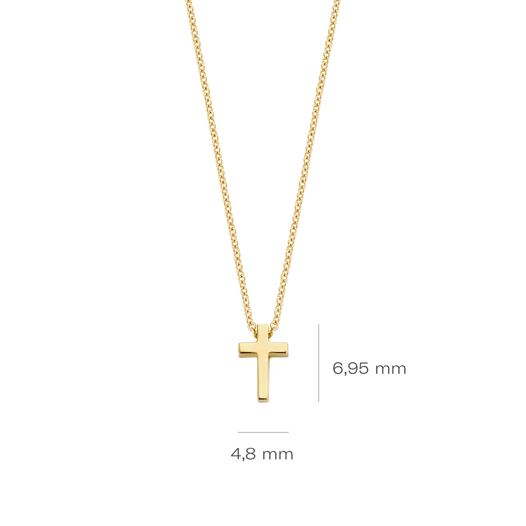 Blush 14ct Solid Gold Cross Pendant Necklace