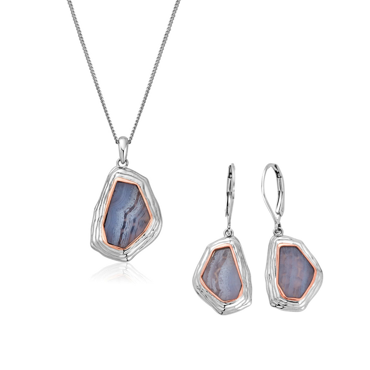 Clogau Capstones Necklace & Drop Earrings Set