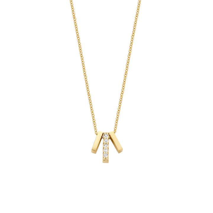 Blush 14ct Gold Zirconia Pendant Necklace