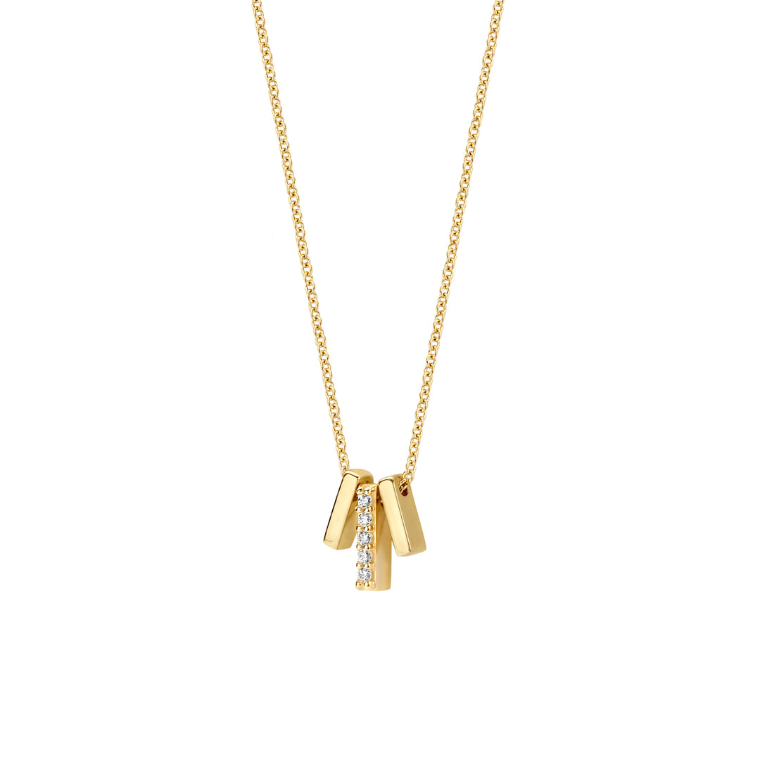 Blush 14ct Gold Zirconia Pendant Necklace