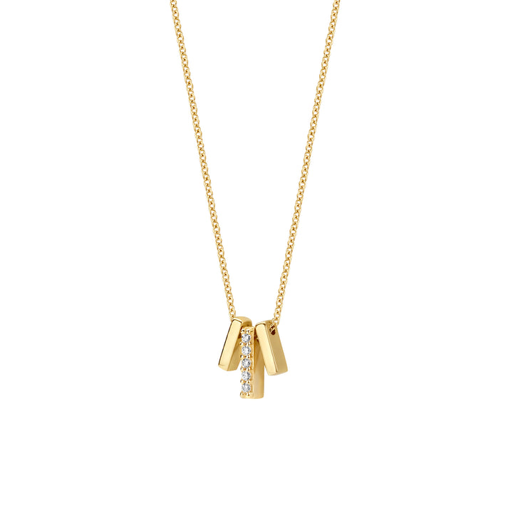 Blush 14ct Gold Zirconia Pendant Necklace