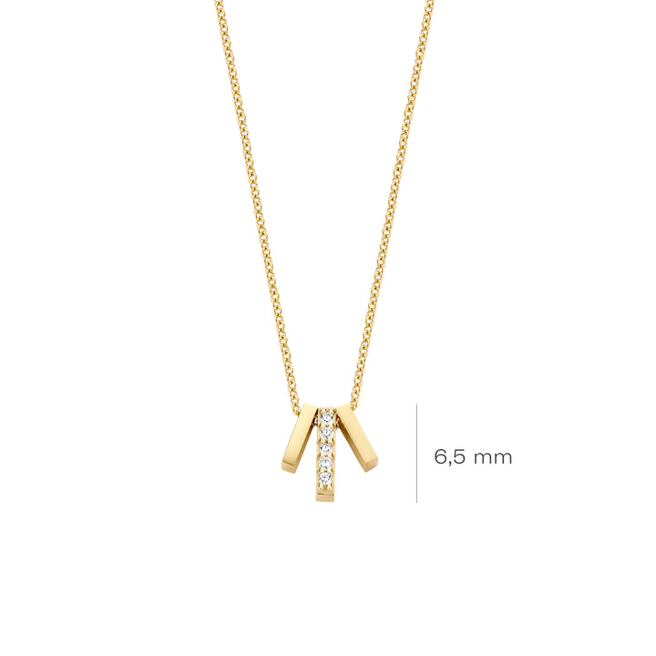 Blush 14ct Gold Zirconia Pendant Necklace