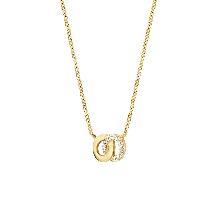 Blush 14ct Solid Gold Interlocking Hoop Necklace