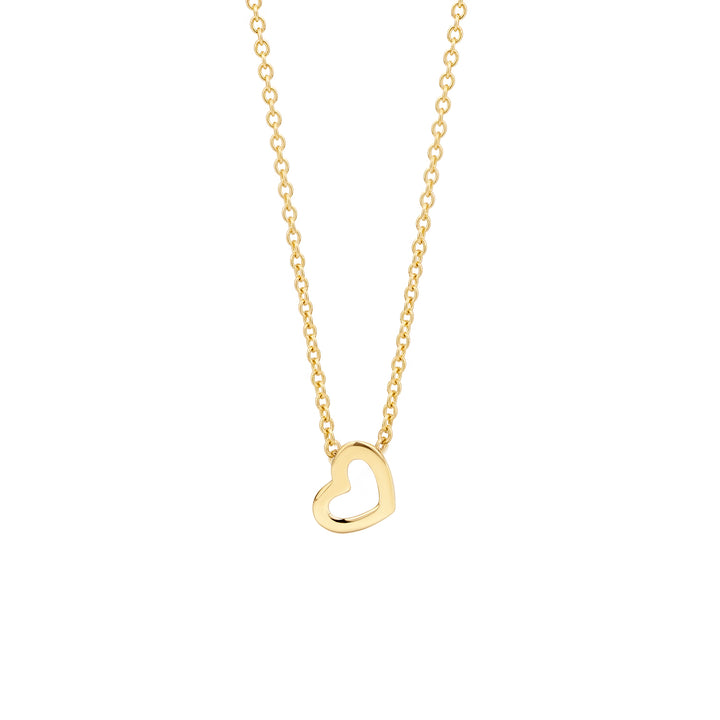 Blush 14ct Solid Gold Open Heart Pendant Necklace