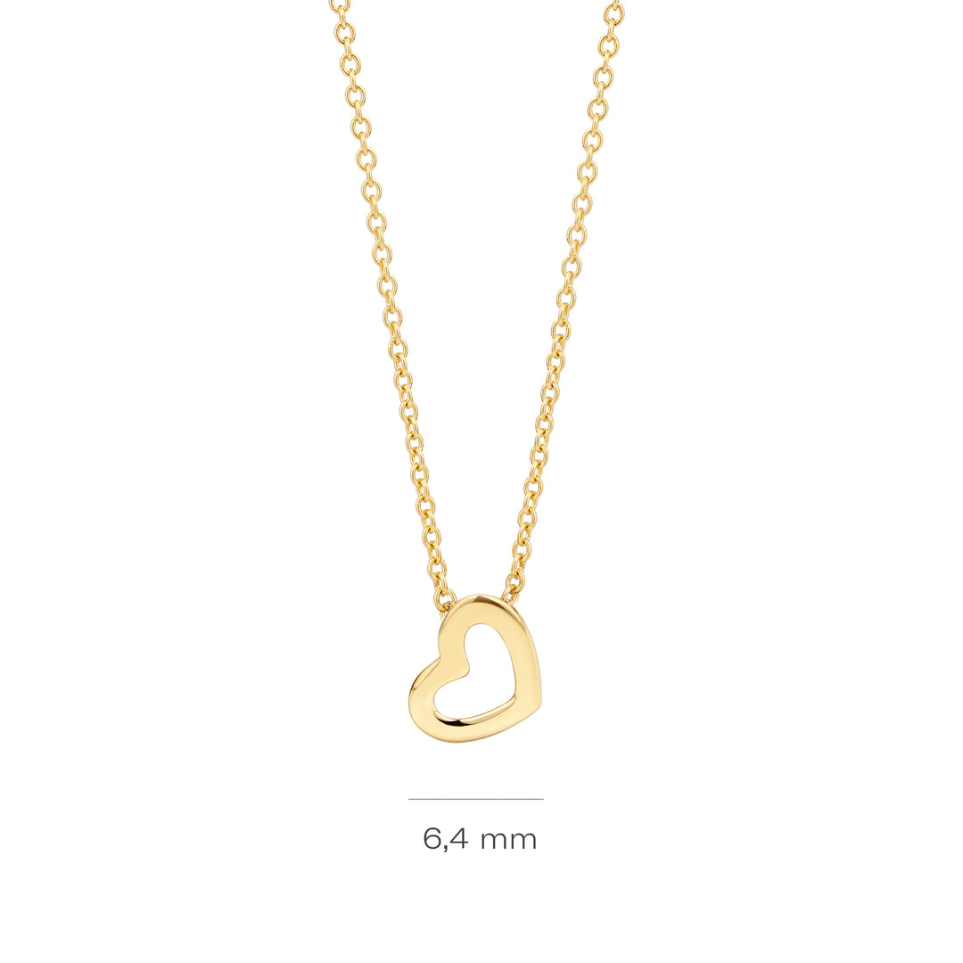 Blush 14ct Solid Gold Open Heart Pendant Necklace