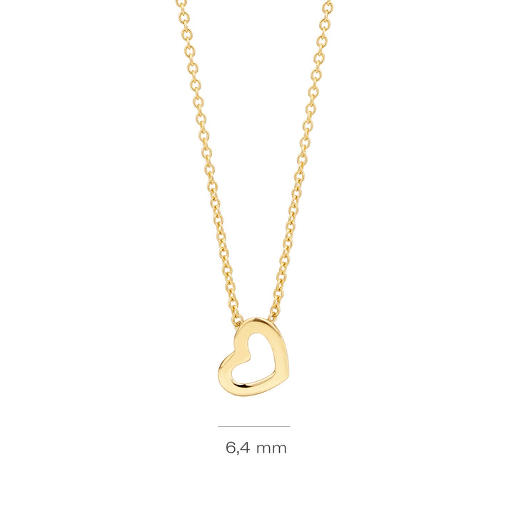 Blush 14ct Solid Gold Open Heart Pendant Necklace