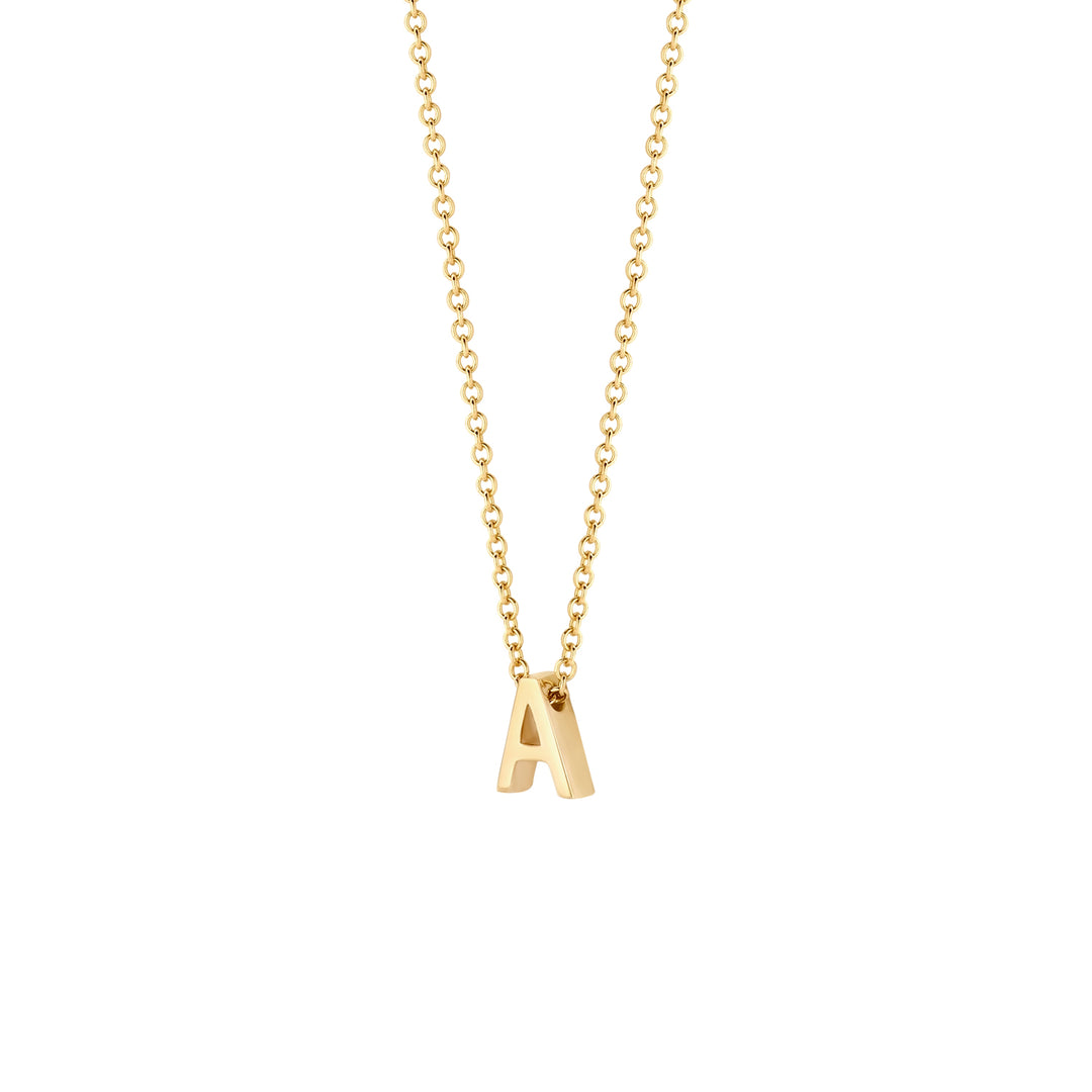 Blush 14ct Solid Gold Letter Pendant Necklace