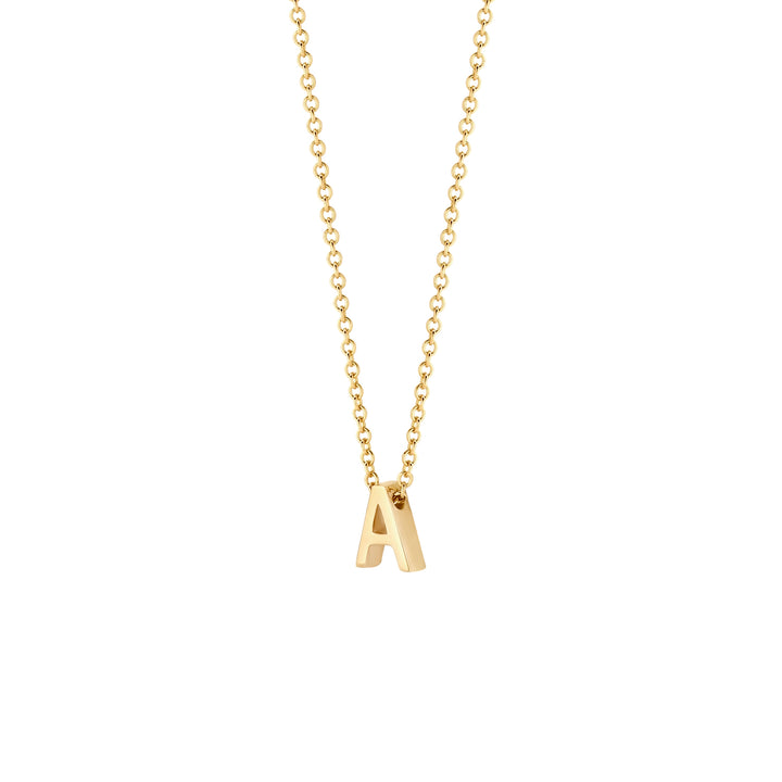 Blush 14ct Solid Gold Letter Pendant Necklace