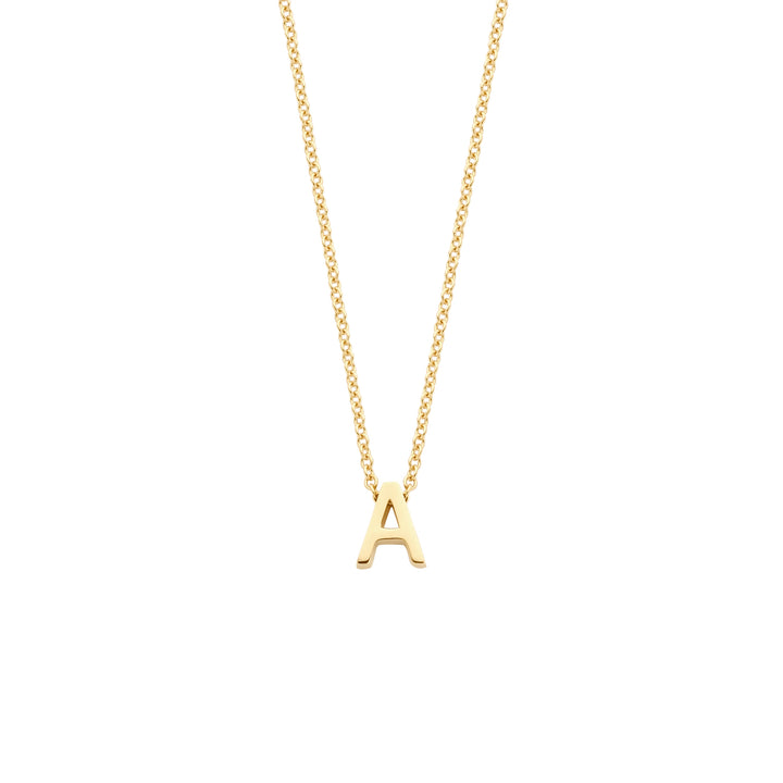 Blush 14ct Solid Gold Letter Pendant Necklace - STORE