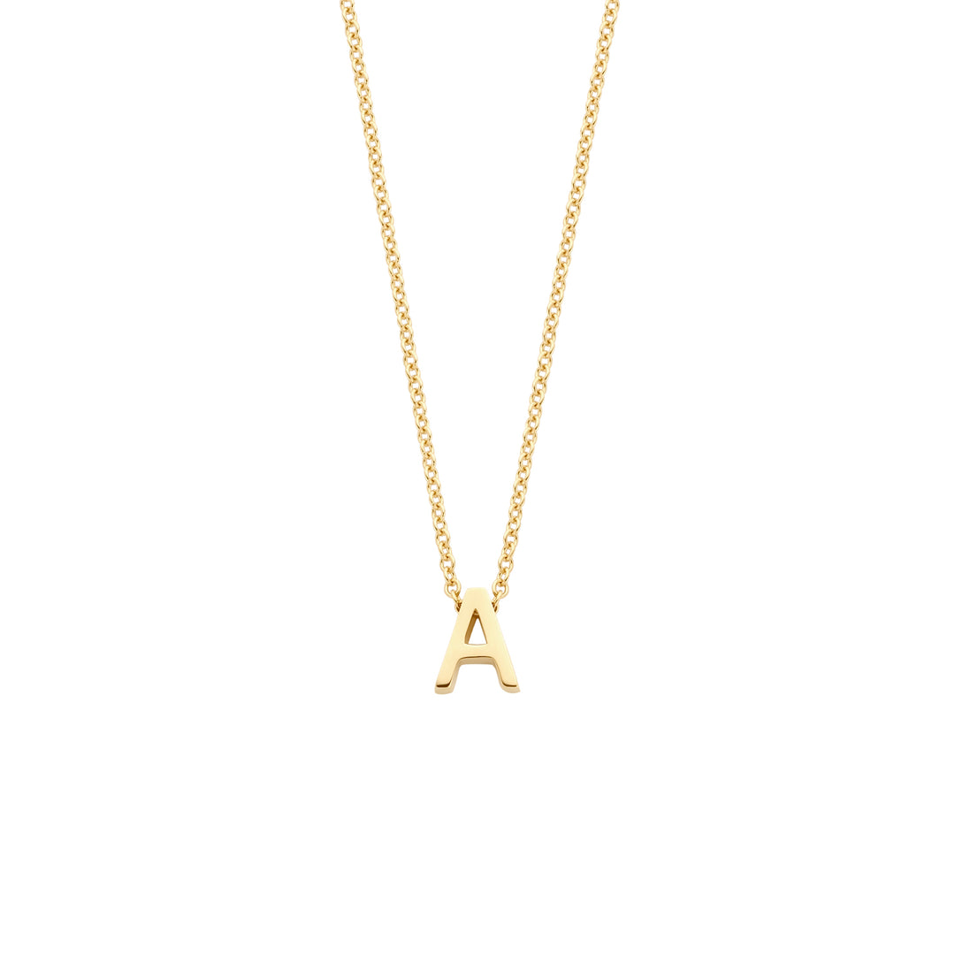 Blush 14ct Solid Gold Letter Pendant Necklace