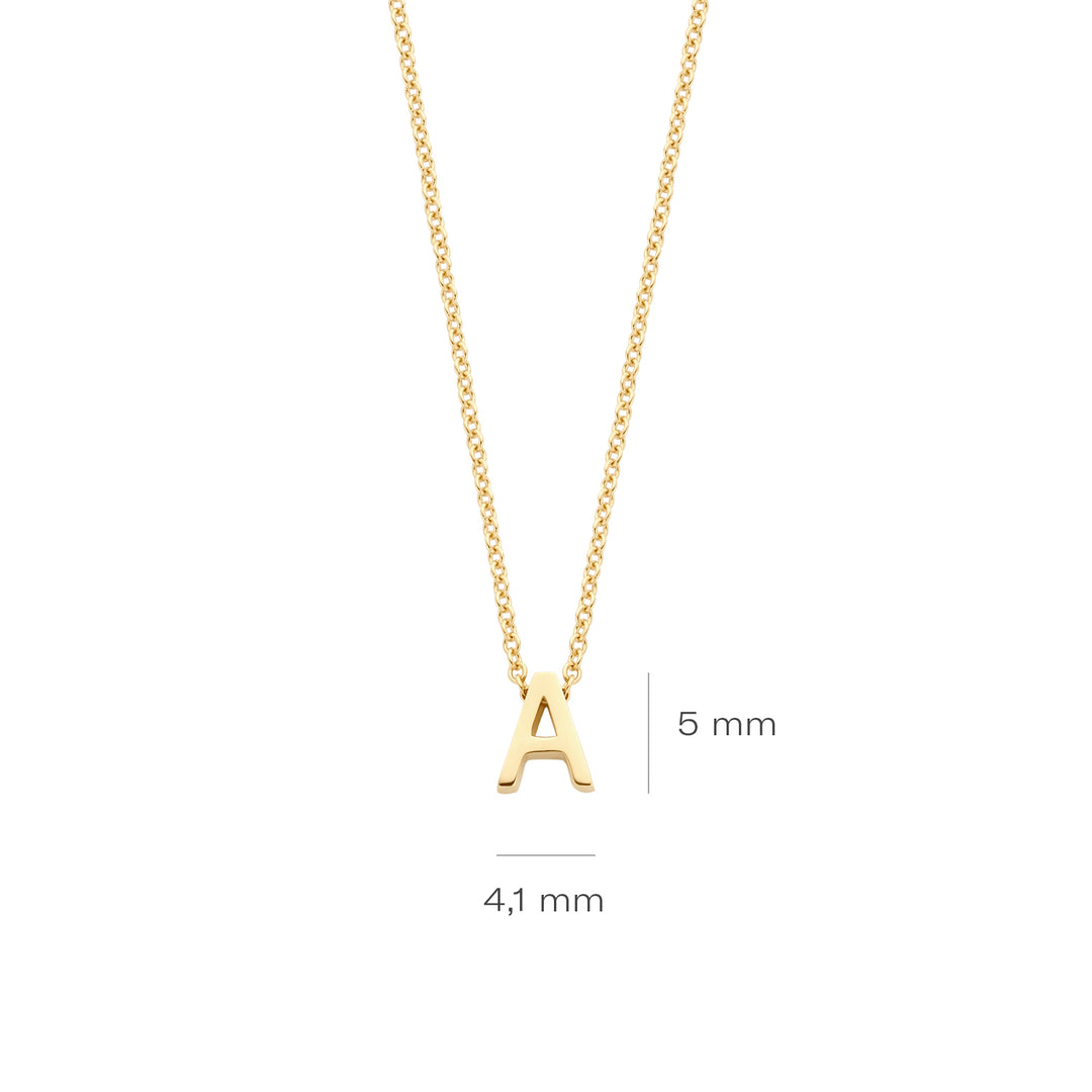 Blush 14ct Solid Gold Letter Pendant Necklace