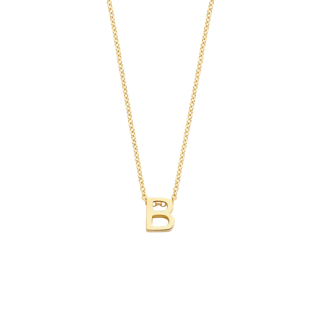 Blush 14ct Solid Gold Letter Pendant Necklace