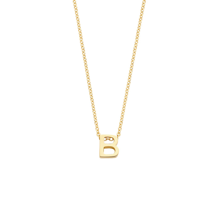 Blush 14ct Solid Gold Letter Pendant Necklace