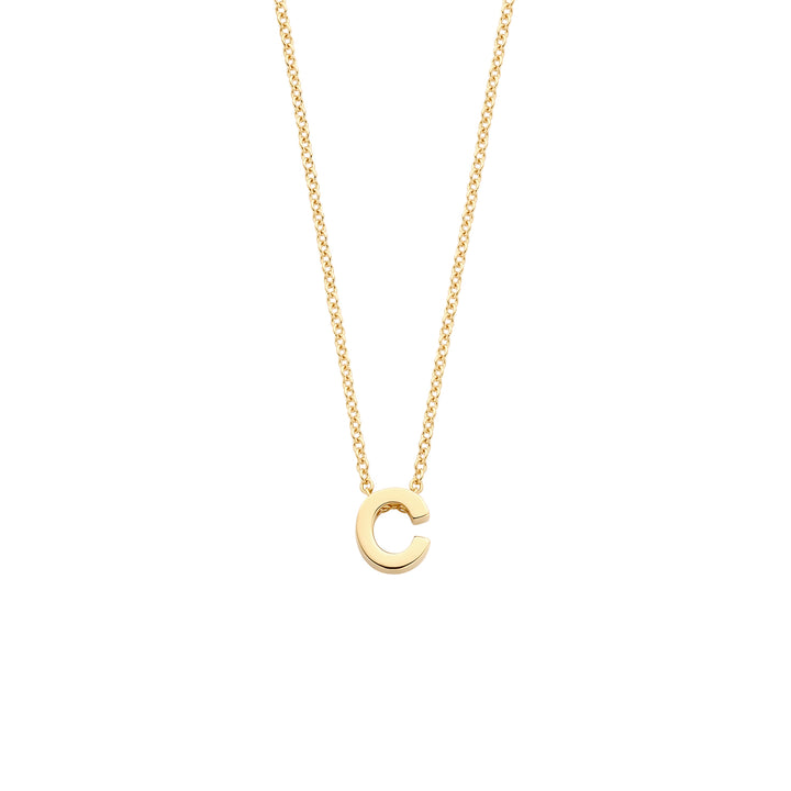 Blush 14ct Solid Gold Letter Pendant Necklace