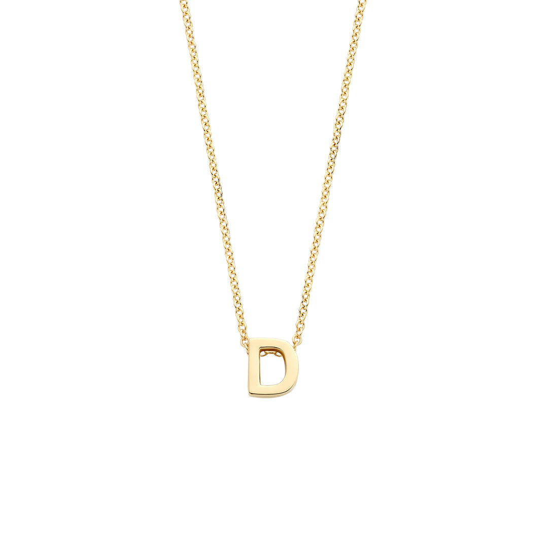 Blush 14ct Solid Gold Letter Pendant Necklace