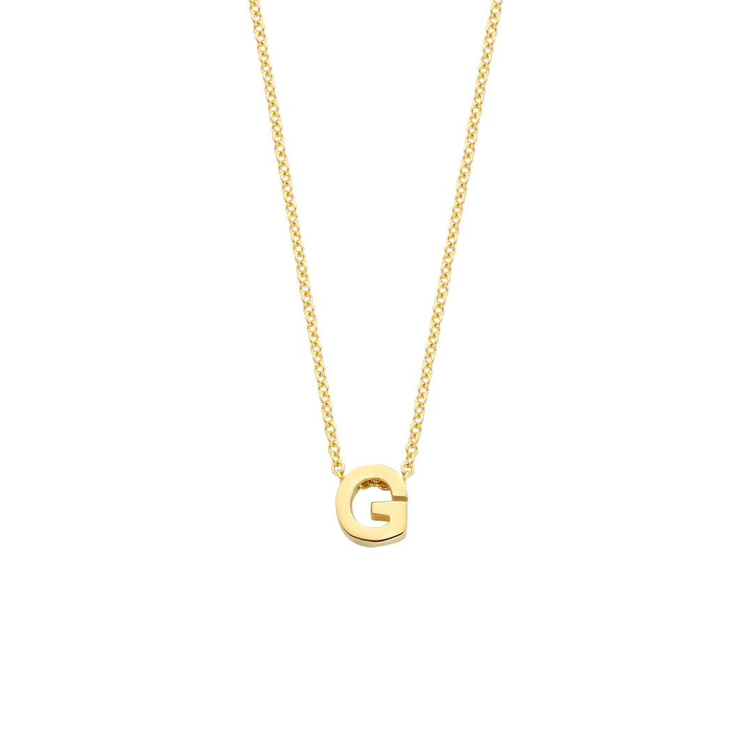 Blush 14ct Solid Gold Letter Pendant Necklace