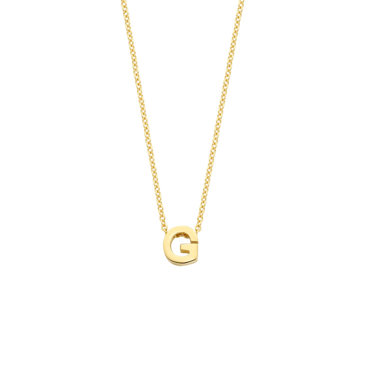 Blush 14ct Solid Gold Letter Pendant Necklace