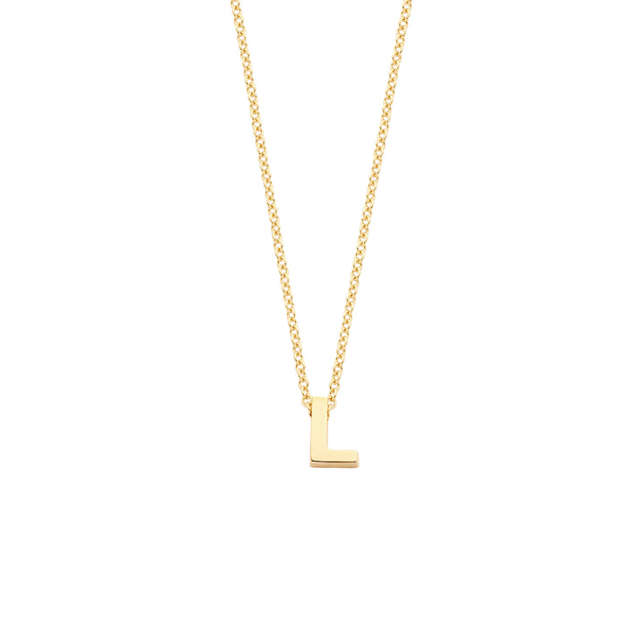 Blush 14ct Solid Gold Letter Pendant Necklace - STORE