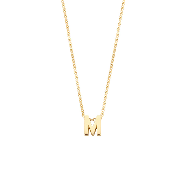 Blush 14ct Solid Gold Letter Pendant Necklace - STORE